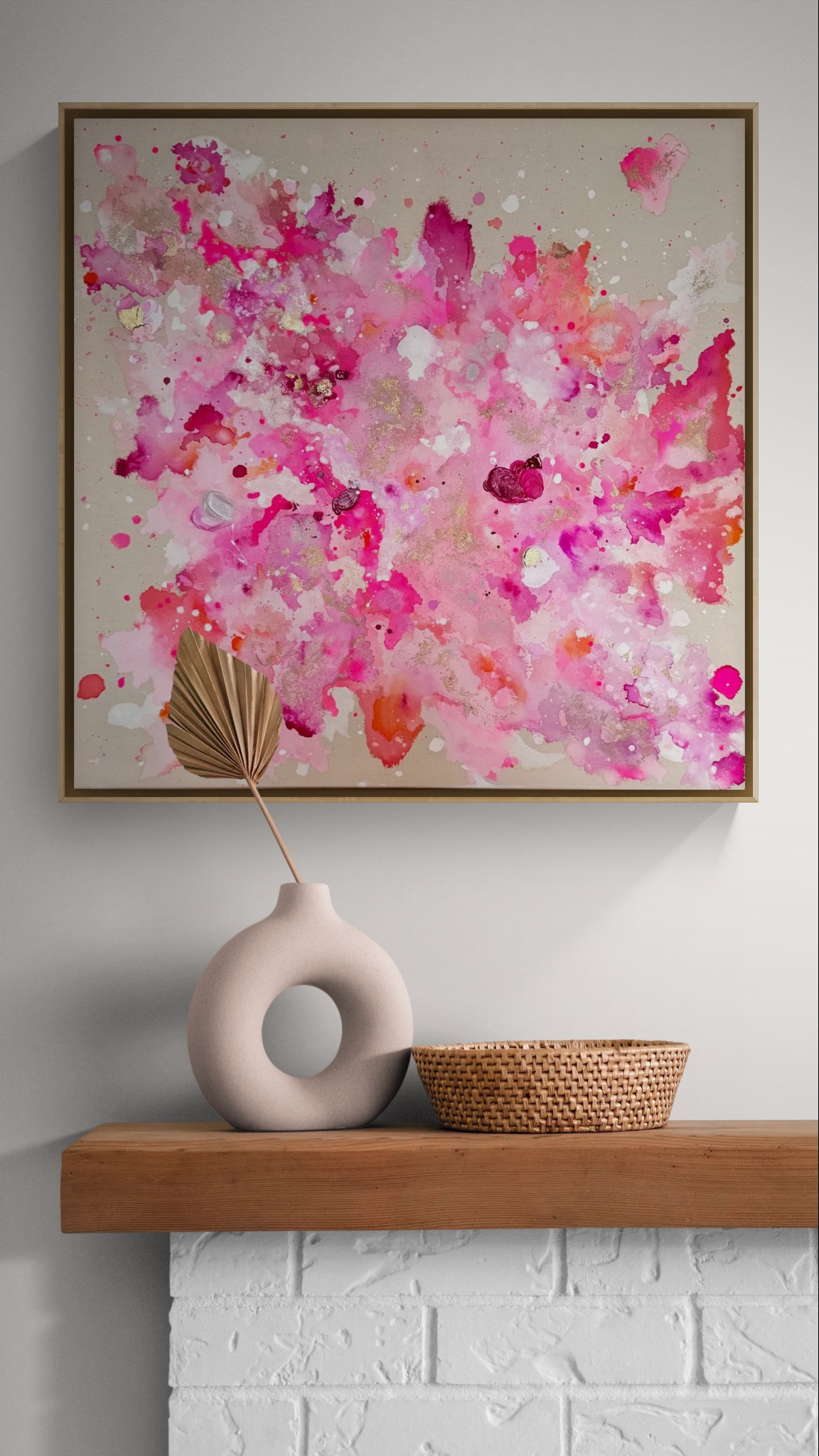Pure-Unfolding, 2026, Acryl, Gold und Strukturelemente auf roher Baumwollleinwand, Ansicht 15